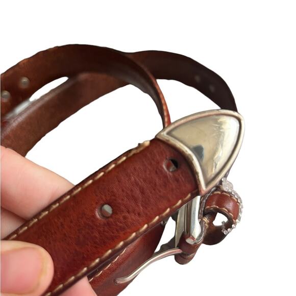 Vintage Fossil leather Golf Theme belt 44” - Picture 3 of 7